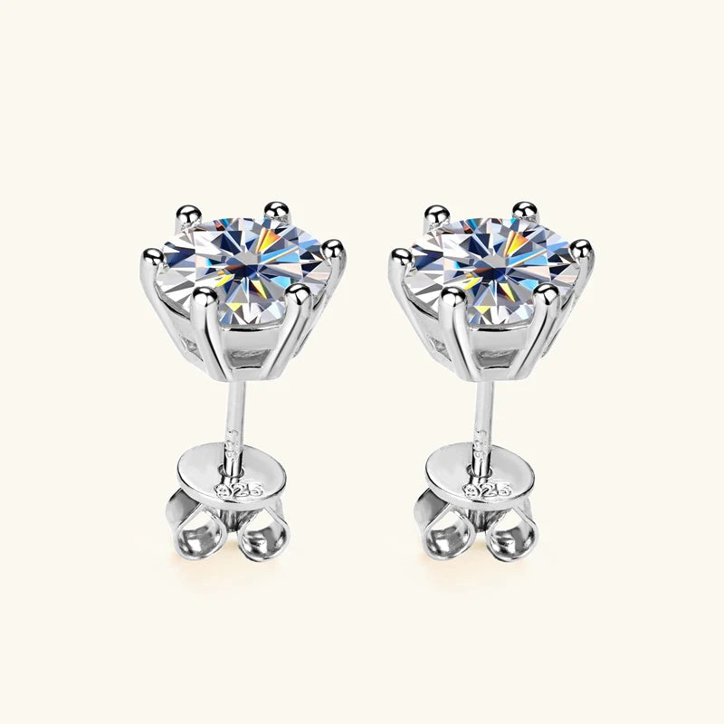 925 Silver Moissanite Jewelry Set with Gold Plating - EverlyCrafted