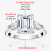 1/2/3/4 Carat Radiant Cut Moissanite Engagement Ring - EverlyCrafted