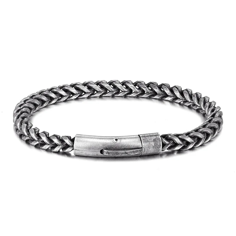 Men's Punk Rock Bicycle Chain Bracelet - 18k Gold Plated - EverlyCrafted