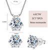 925 Silver Moissanite Jewelry Set with Gold Plating - EverlyCrafted