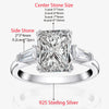 1/2/3/4 Carat Radiant Cut Moissanite Engagement Ring - EverlyCrafted