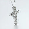 Moissanite Cross Pendant Necklace in 18k White Gold - EverlyCrafted