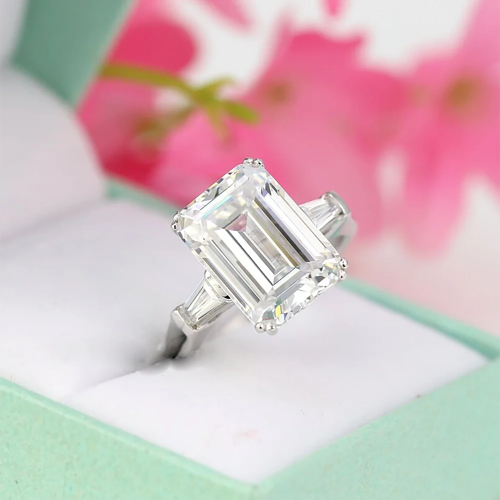 1/2/3/4 Carat Radiant Cut Moissanite Engagement Ring - EverlyCrafted