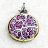 Large Pomegranate Pendant - 925 Sterling Silver Jewelry