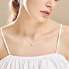Moissanite Pendant Necklace 925 Sterling Silver - EverlyCrafted
