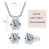 925 Silver Moissanite Jewelry Set with Gold Plating - EverlyCrafted