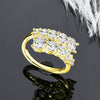 3.26 CTTW Moissanite Bridal Ring - 18K Gold Plated 925 Sterling Silver - EverlyCrafted