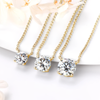 Moissanite Pendant Necklace 925 Sterling Silver - EverlyCrafted