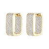 Full Moissanite Square Hoop Earrings in Silver 925 - EverlyCrafted