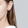 GENUINE 8 CTW Heart Moissanite Earrings in Solid 925 Silver & 18k Gold - EverlyCrafted