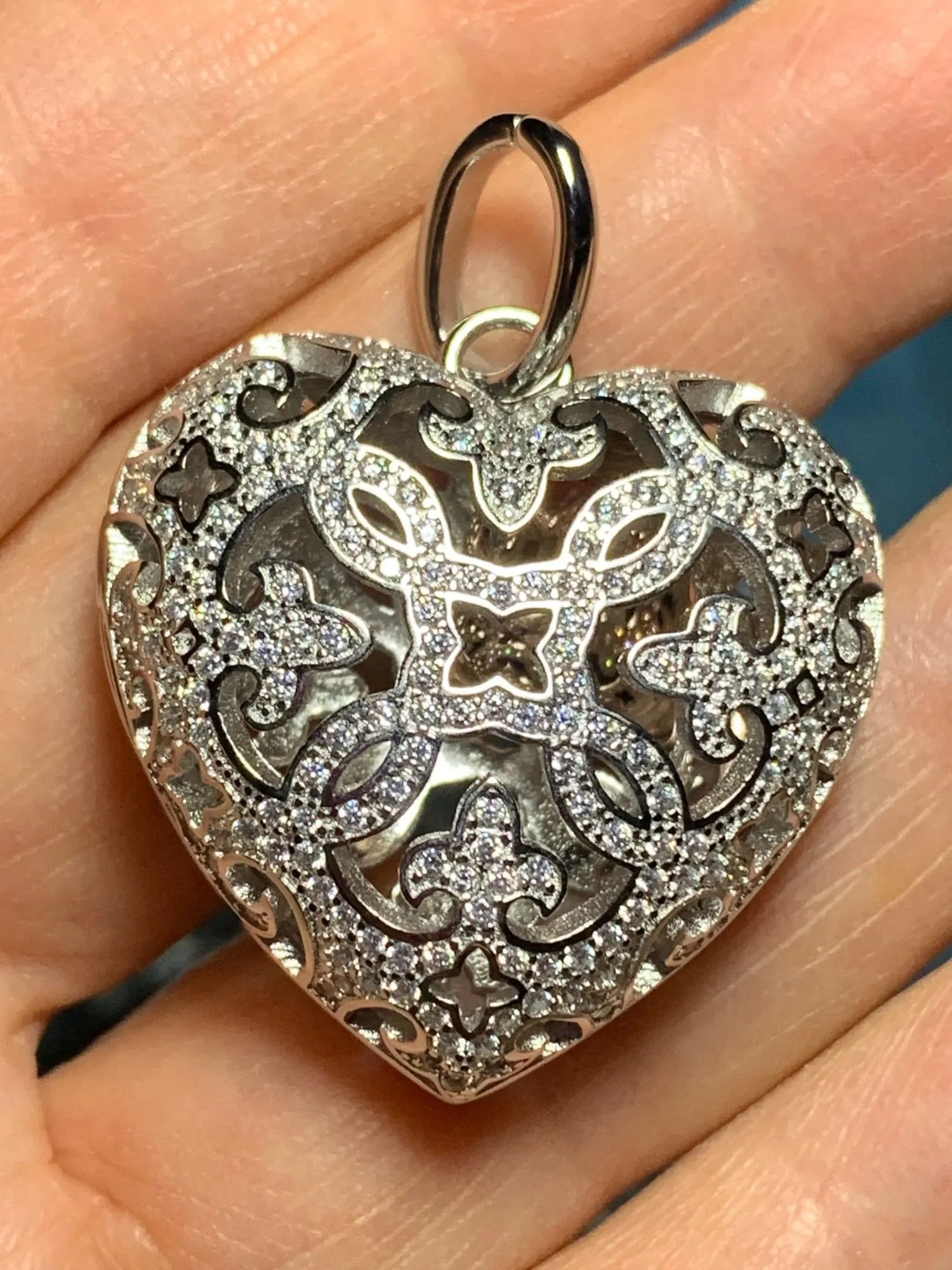 925 Sterling Silver Heart Locket Pendant Jewelry for Women - EverlyCrafted
