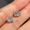 4cttw Radiant/Emerald & Pear Cut Moissanite Stud Earrings - EverlyCrafted