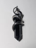 Vintage Snake Pendant with Blackened Onyx - 925 Sterling Silver - EverlyCrafted