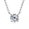 Moissanite Pendant Necklace 925 Sterling Silver